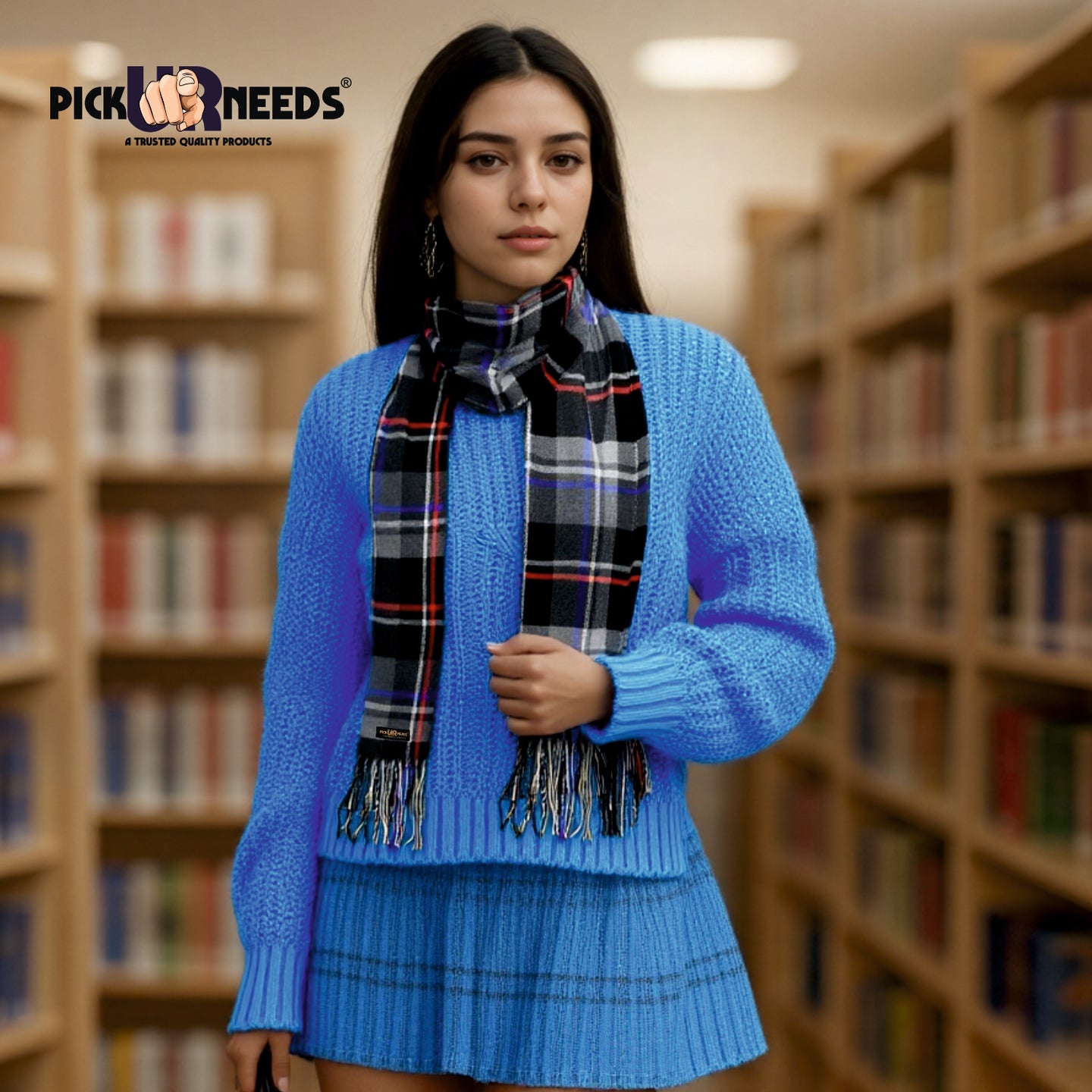 Pick Ur Needs Pure Cashmere Womens Winter Stylish Muffler Warm, Soft and Trendy Scarves for Cold W